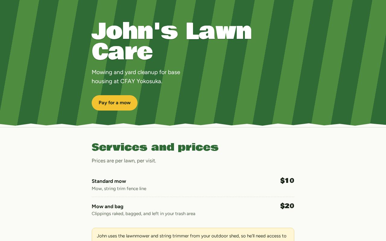 Preview of Johns Lawn Cfay