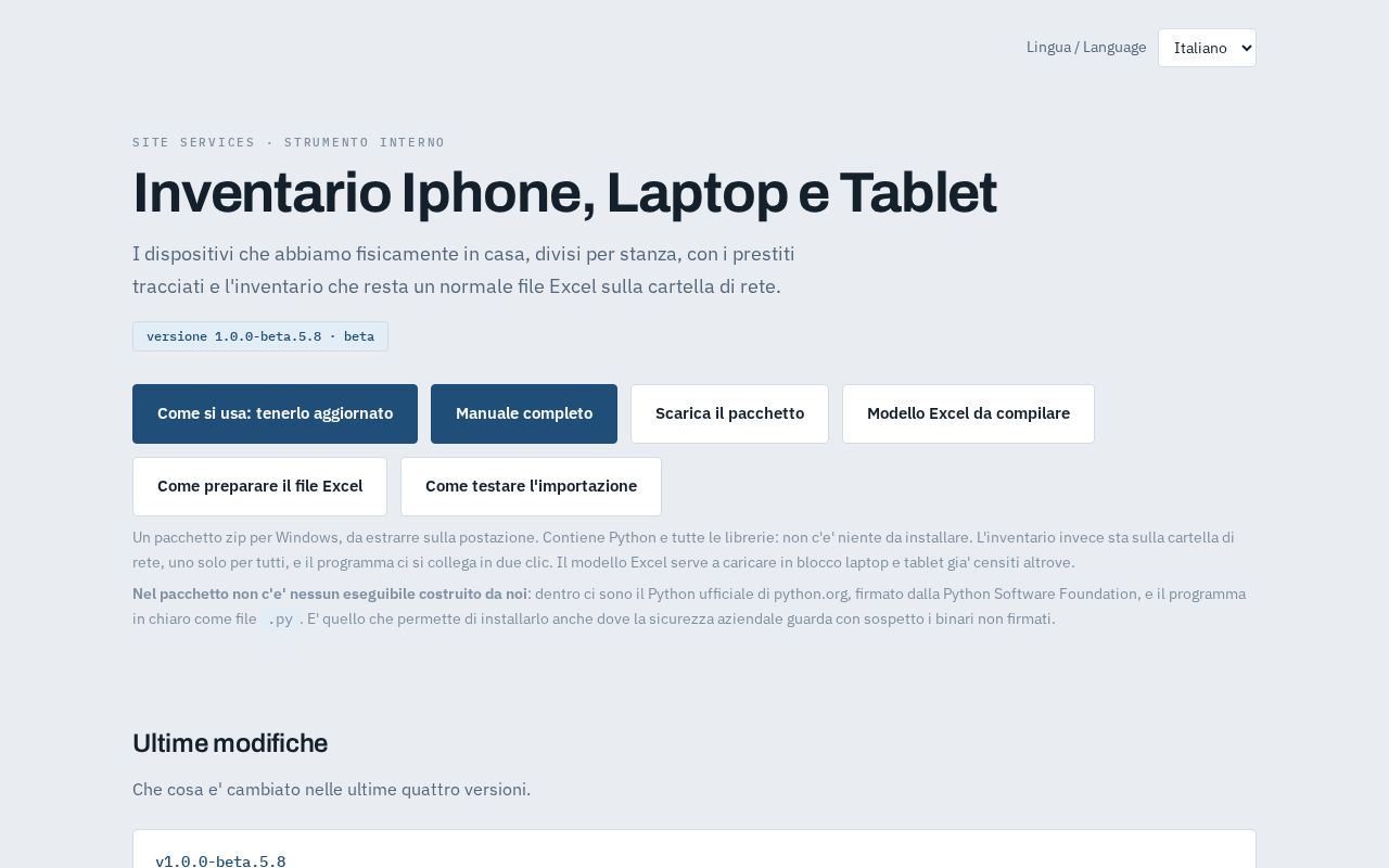 Preview of Site Services Inventario