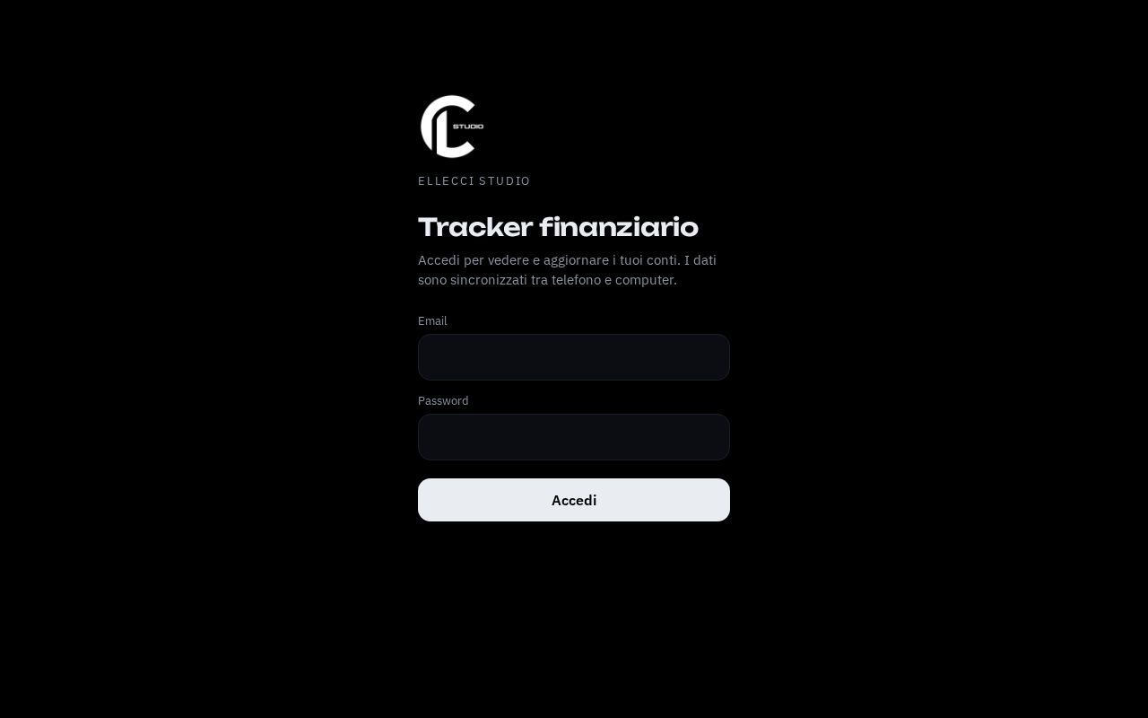 Preview of EllecciStudio Tracker Finanziario