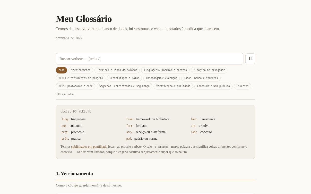 Preview of Meu Glossário