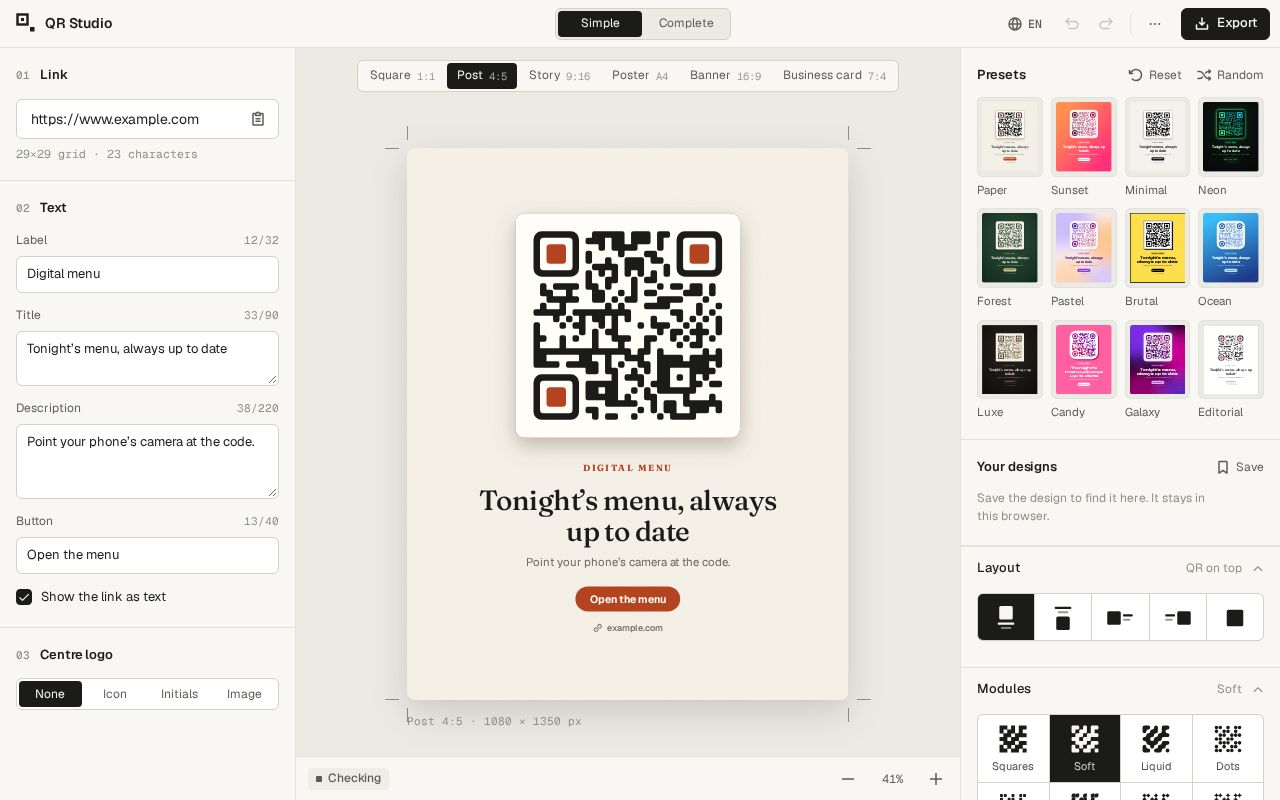 Preview of QR Studio