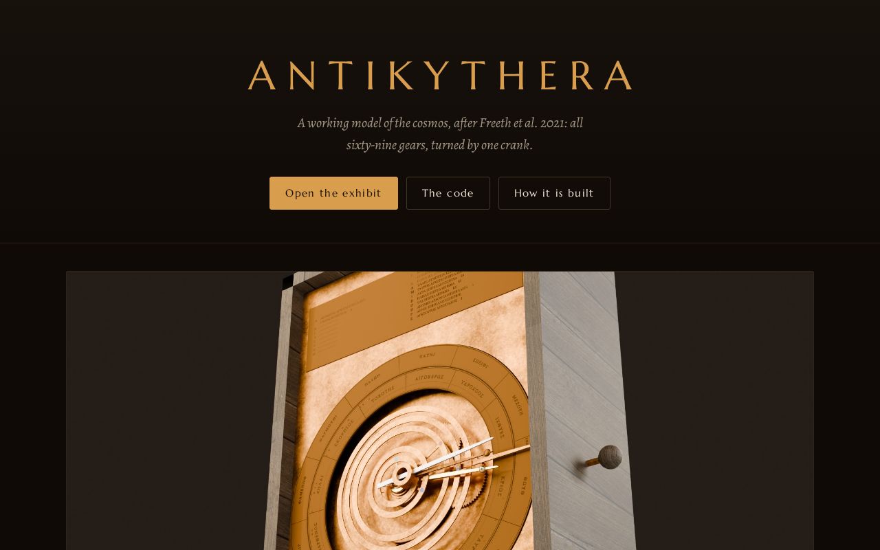Preview of Antikythera Cosmos: the ancient Greek computer, working