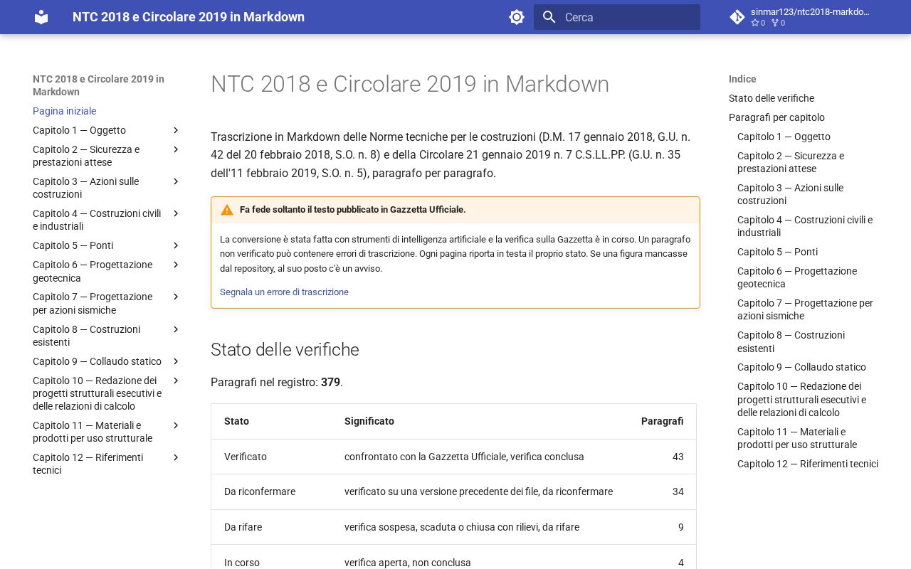 Preview of NTC 2018 e Circolare 2019 in Markdown