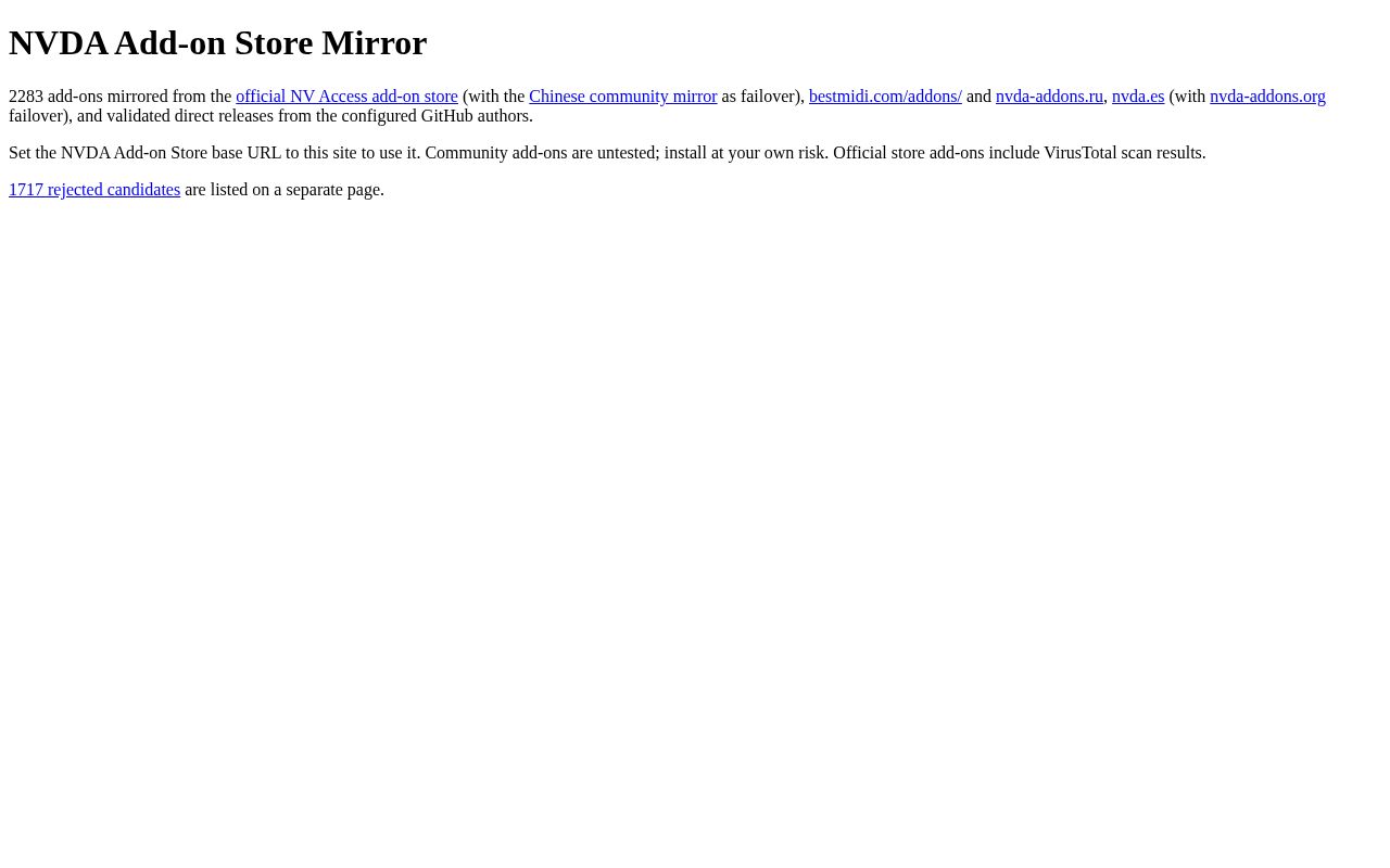 Preview of Nvda Addon Mirror