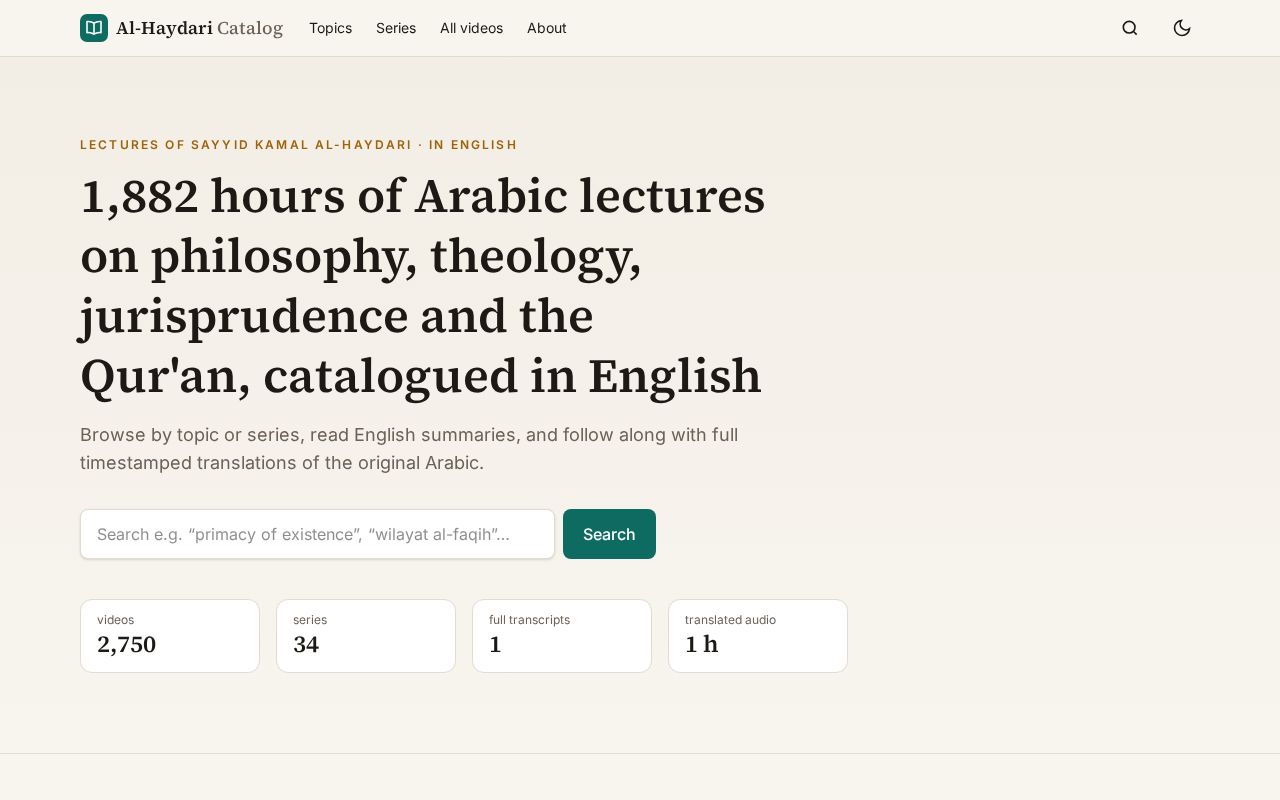 Preview of Alhaidari Catalog