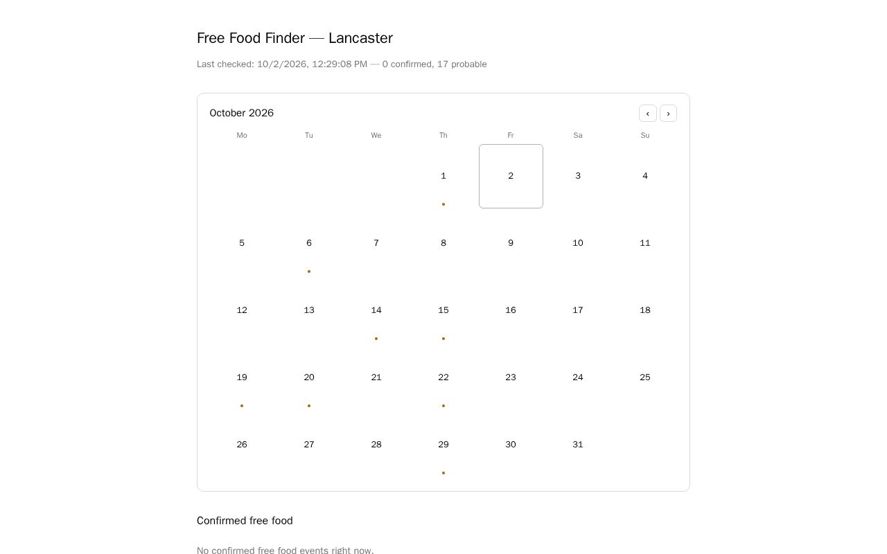 Preview of Free Food Finder
