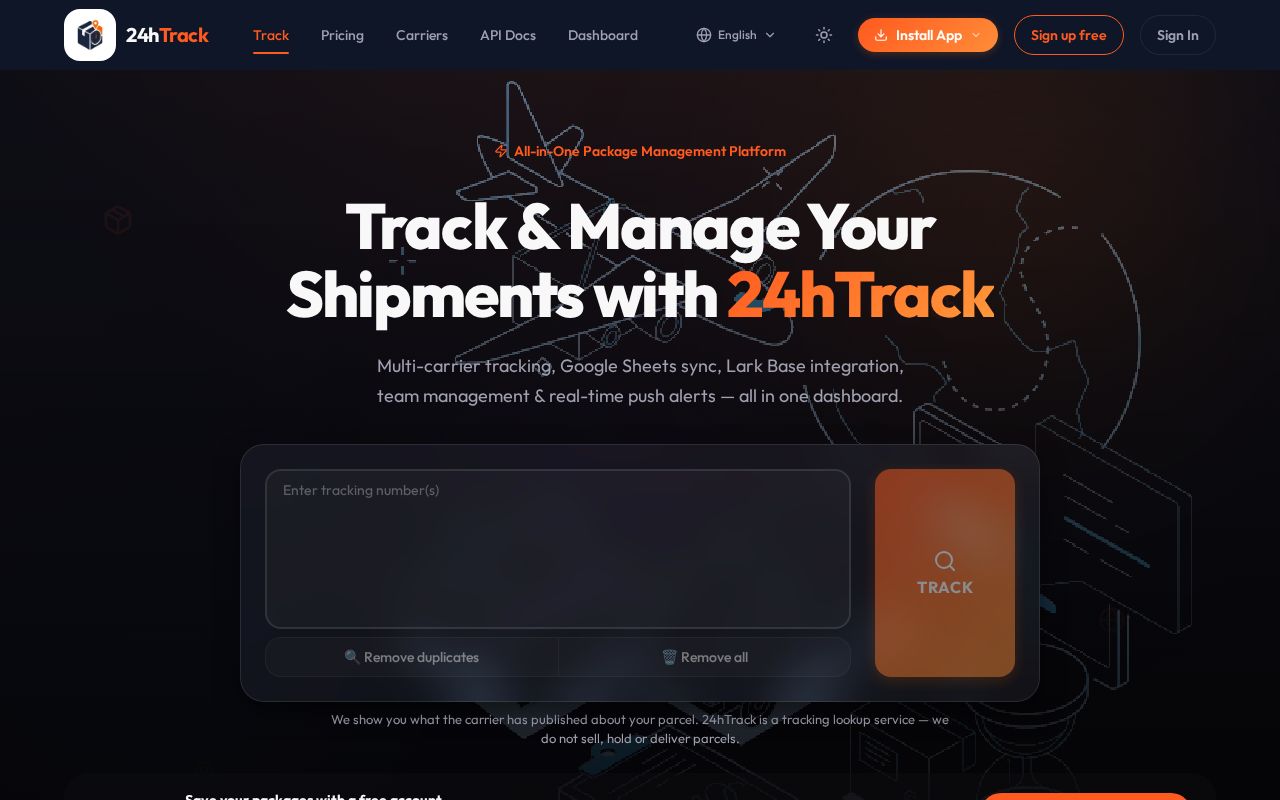 Preview of Package Tracking Guide