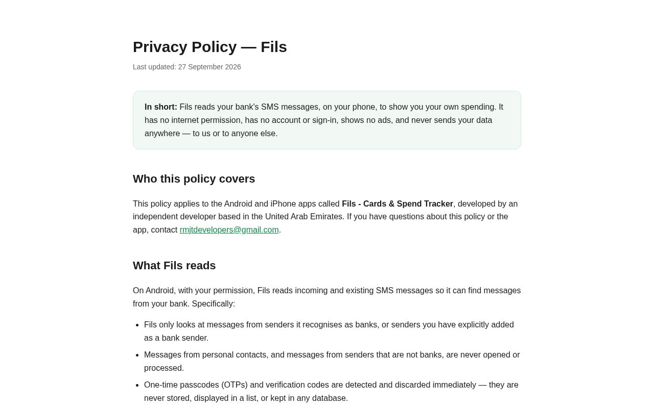 Preview of Fils Privacy