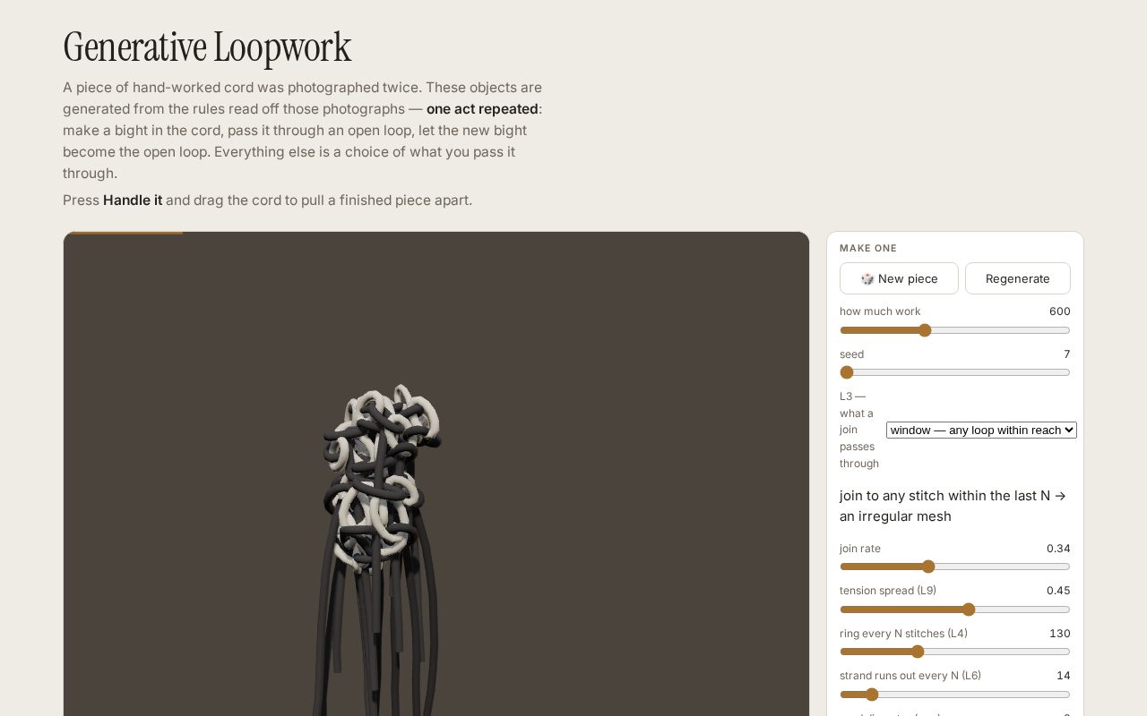 Preview of Generative Loopwork