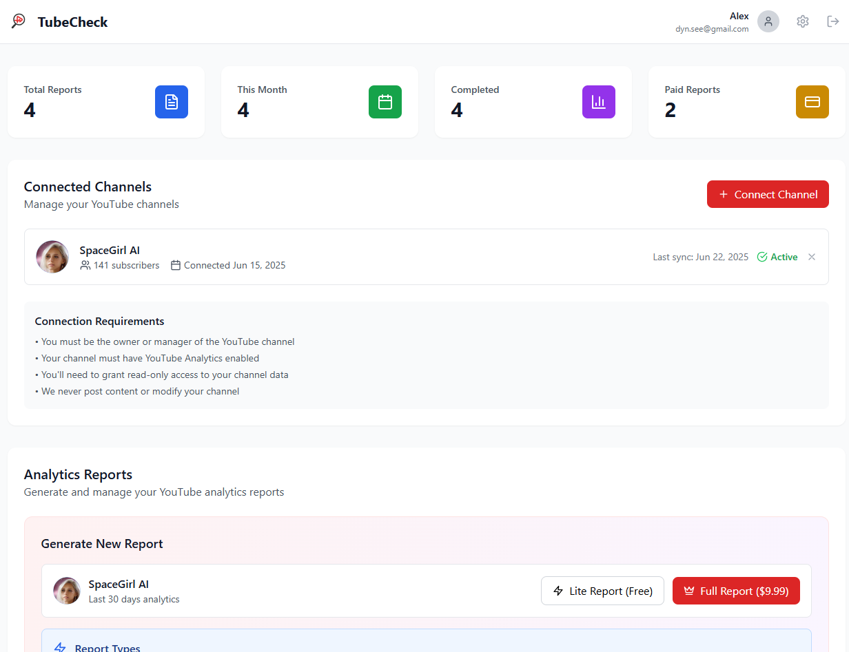 Preview of TubeCheck