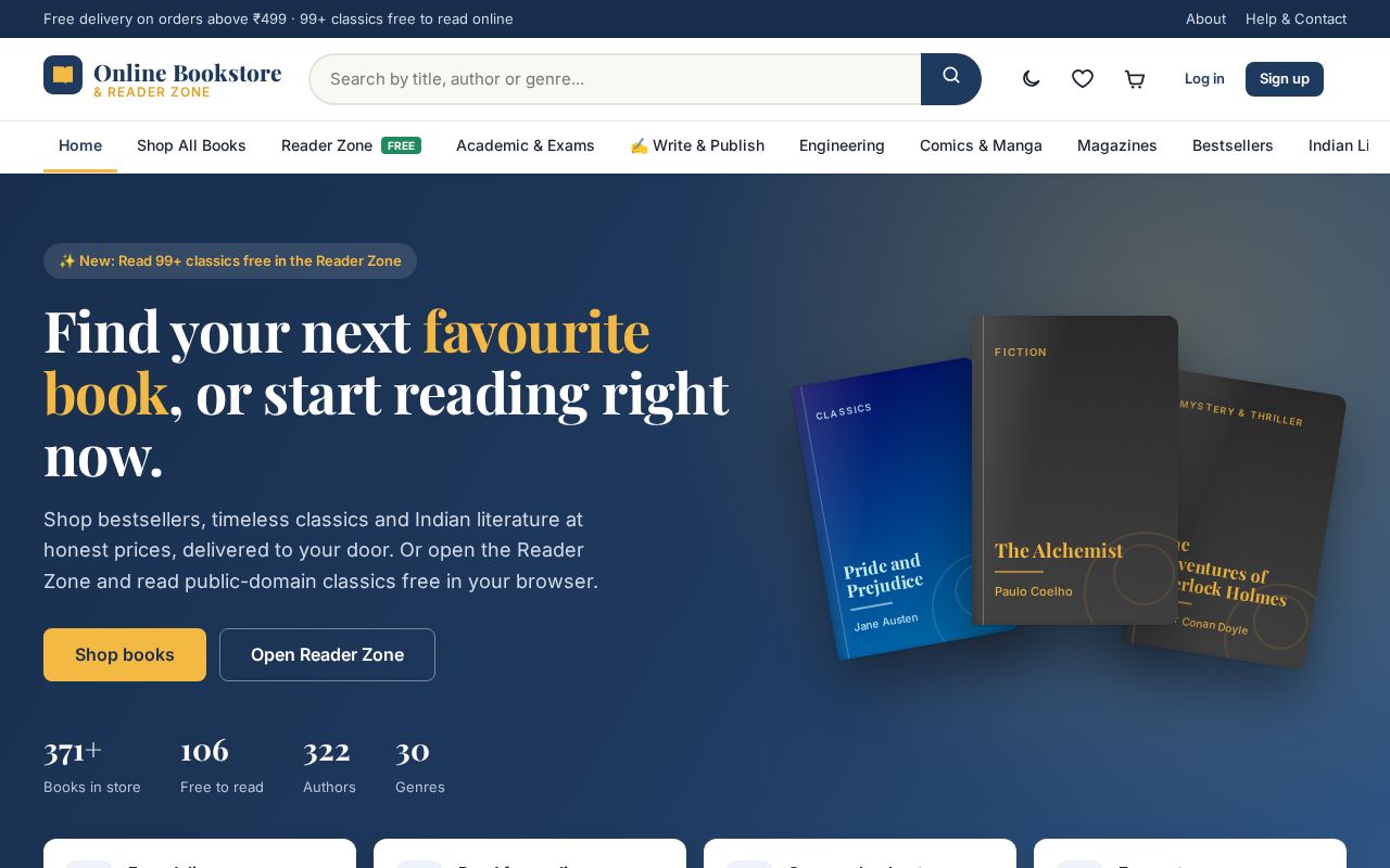 Preview of Online Bookstore And Reader Platform