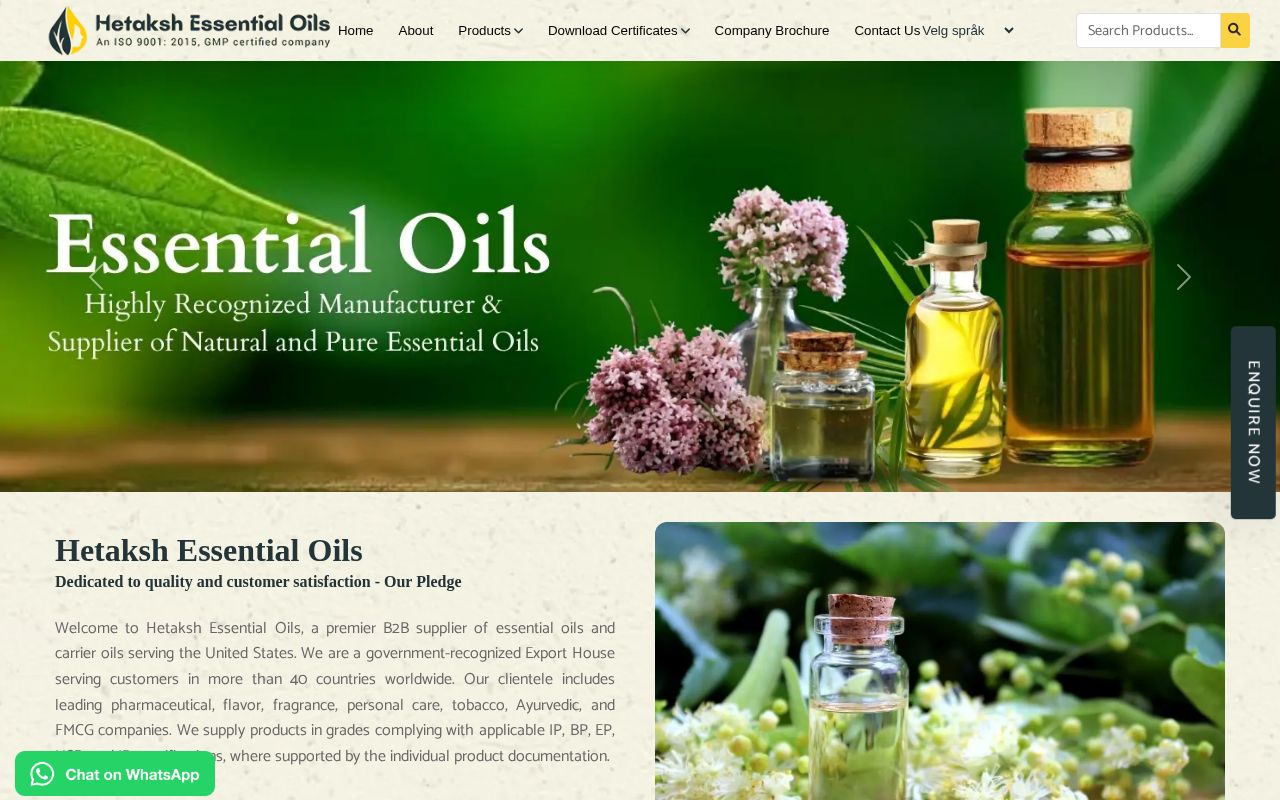 Preview of Hetakshessentialoils Livesite