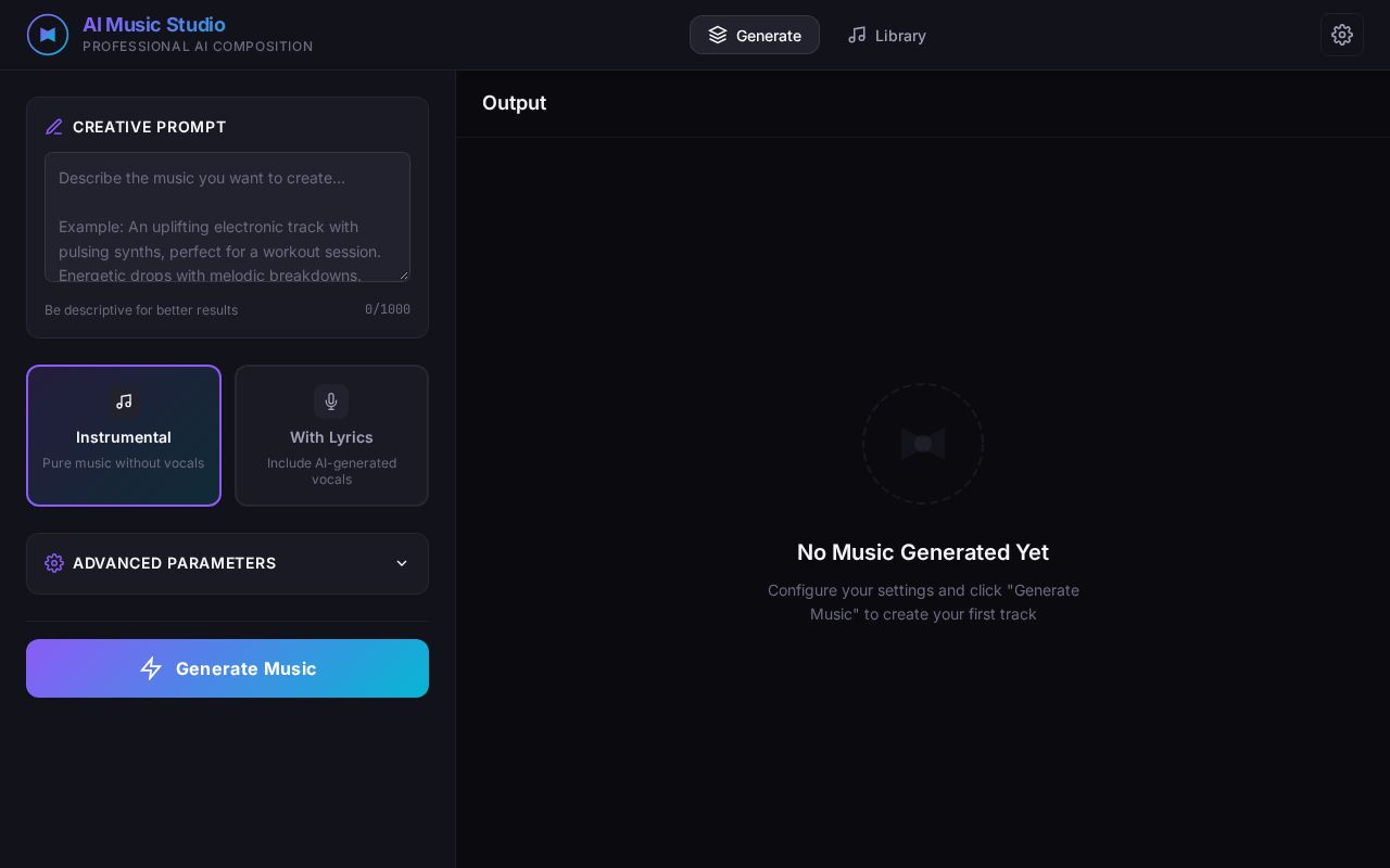 Preview of AI Music Studio