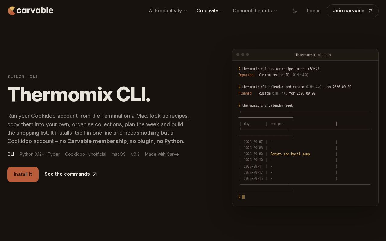Preview of Thermomix Cli