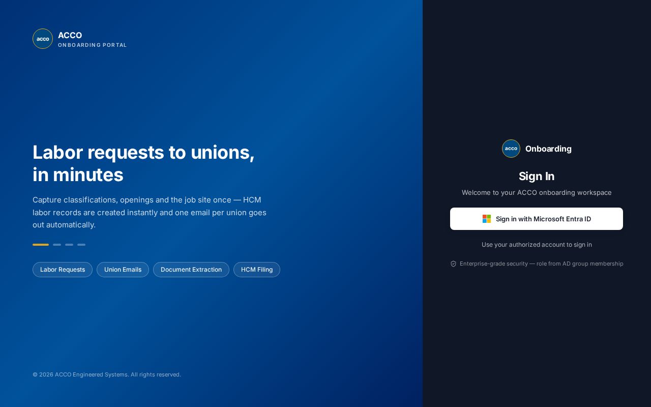 Preview of ACCO Onboarding