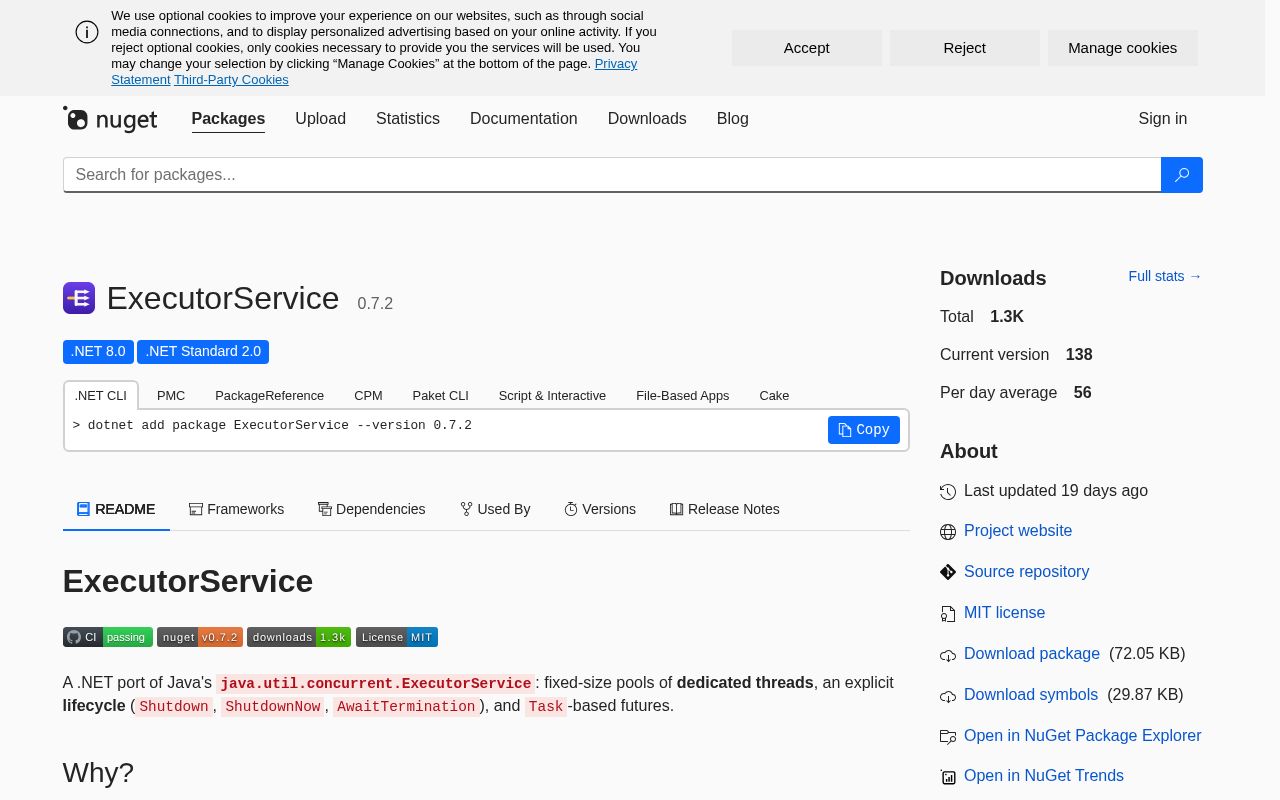 Preview of Dotnet Executor Service