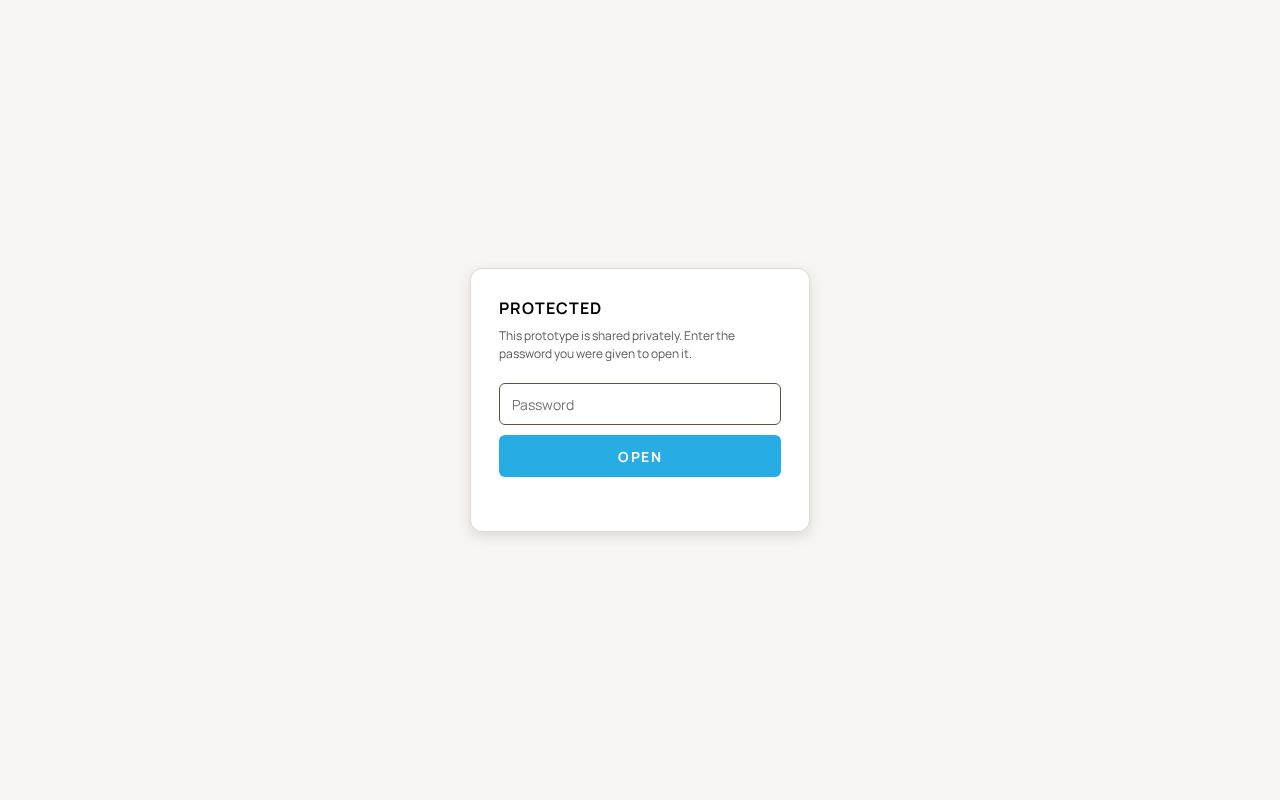 Preview of Password-protected prototype preview