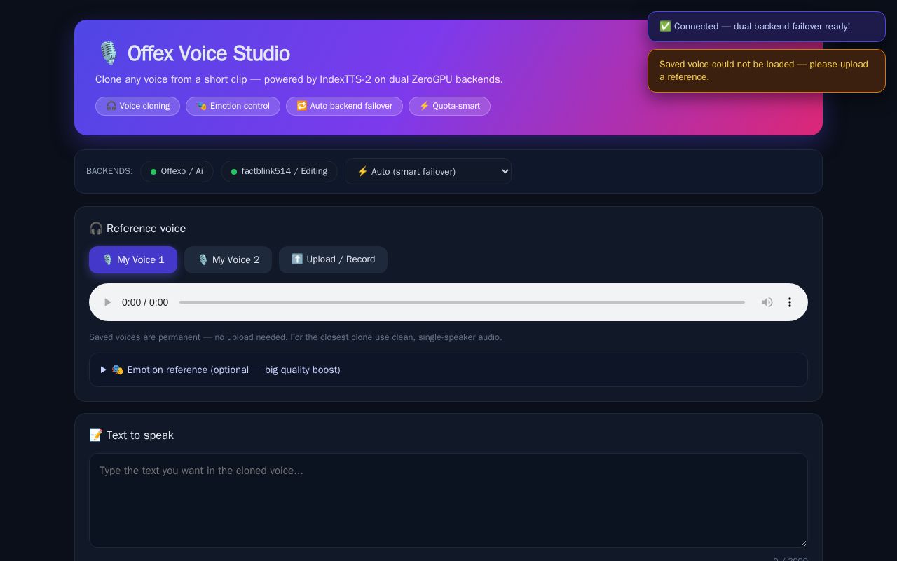 Preview of Offex Voice Studio