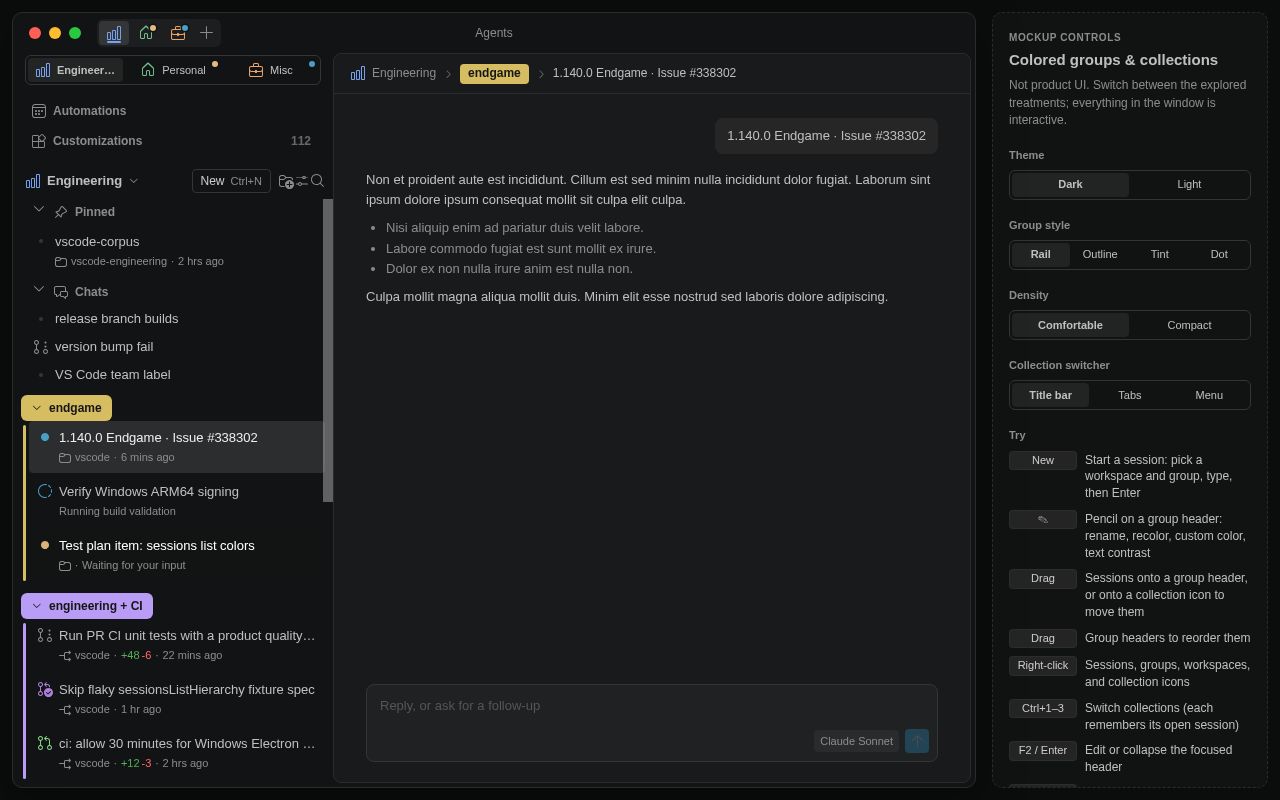 Preview of Agents Window Color Groups Mockup