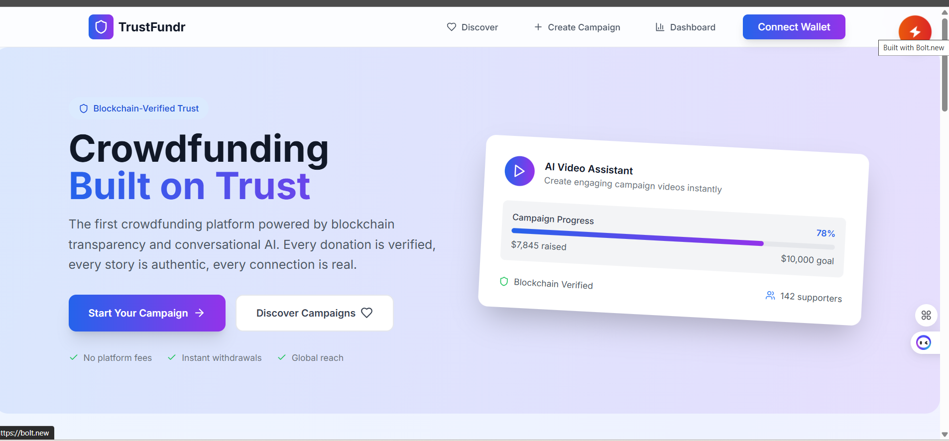 Preview of TrustFundr – A Transparent Crowdfunding Platform