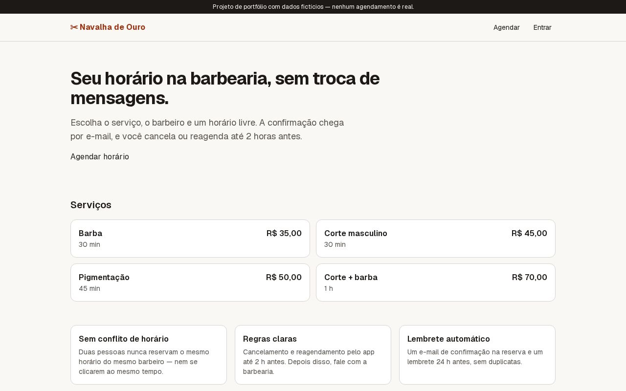 Preview of Navalha De Ouro Agendamento
