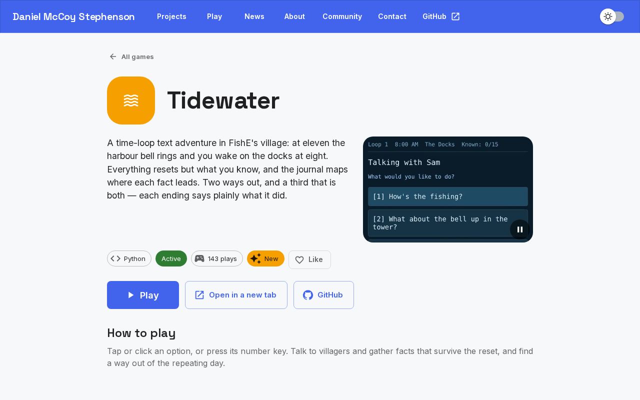 Preview of Tidewater