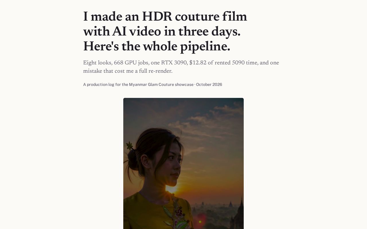 Preview of Couture in HDR, Three Days