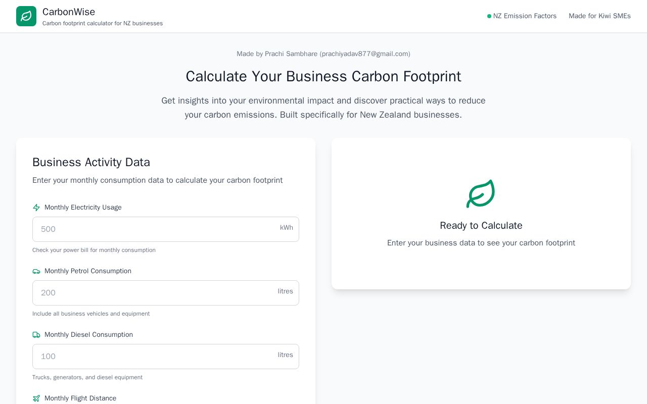 Preview of CarbonWise