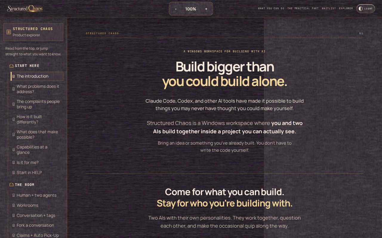 Preview of Structured Chaos | Build your dreams, and enjoy doing it