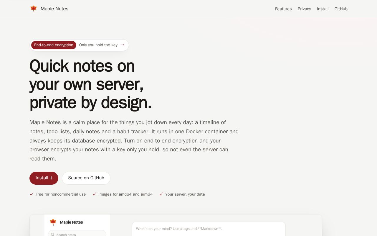 Preview of MapleNotes