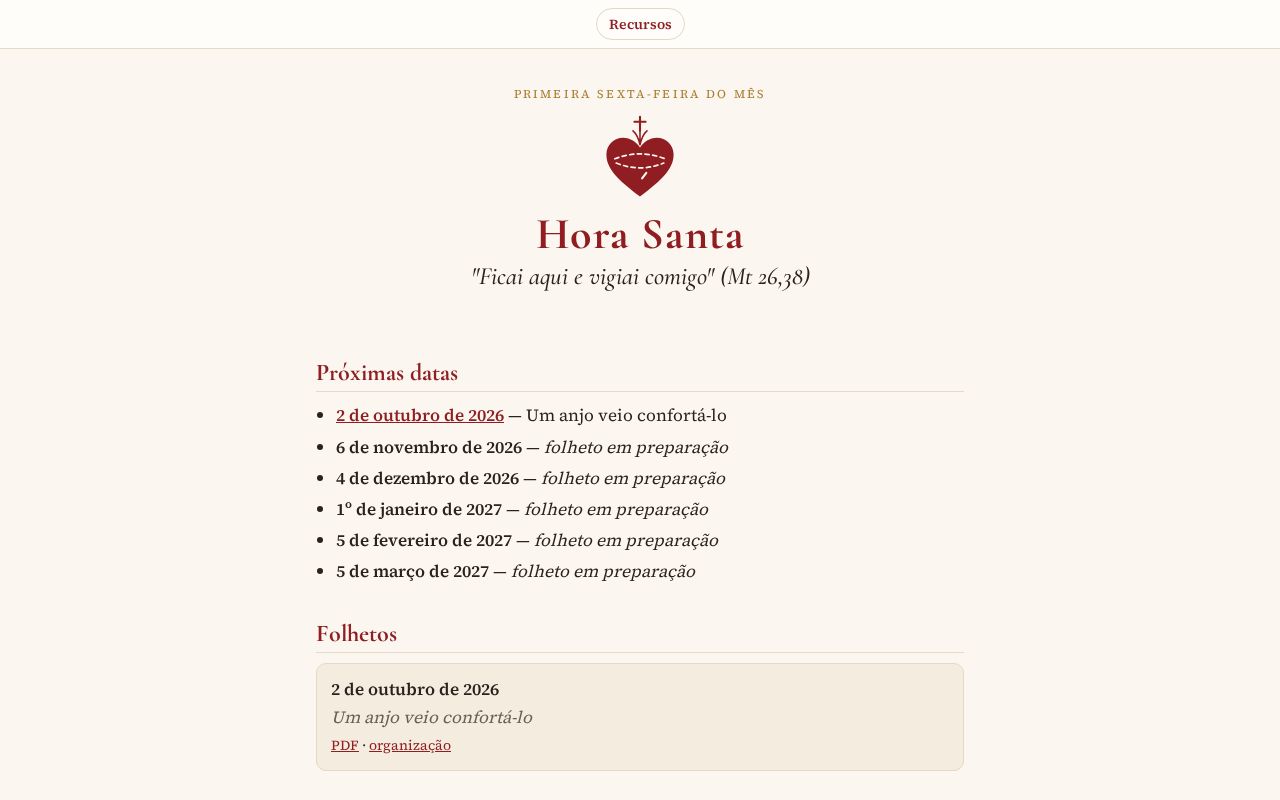 Preview of Hora Santa