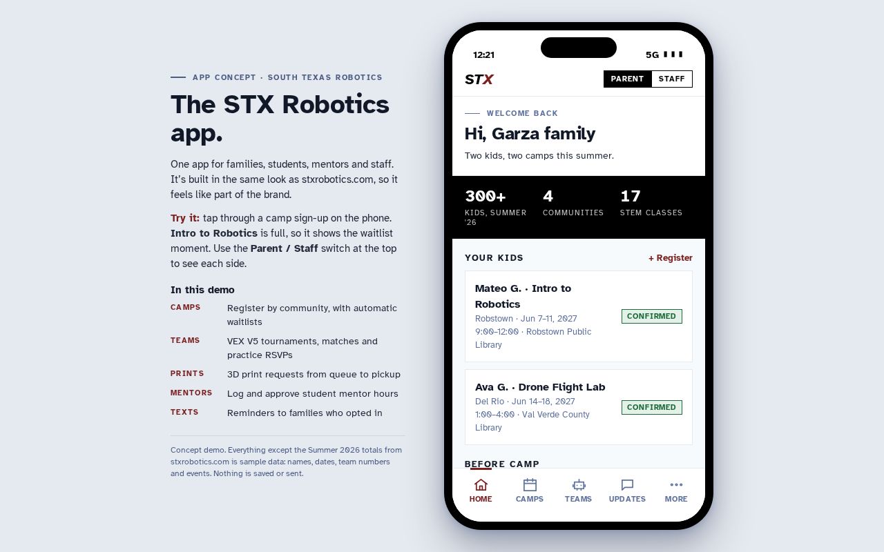 Preview of Stx Robotics App Demo