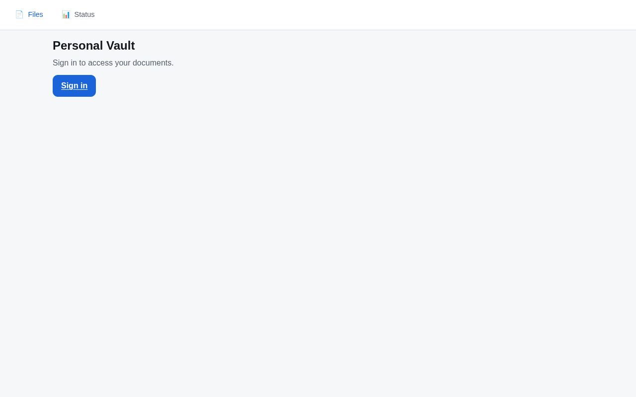 Preview of Personal Vault