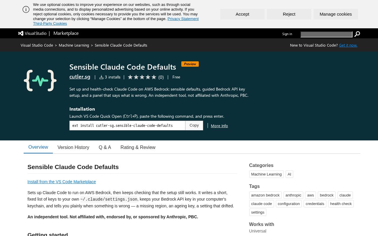 Preview of Sensible Claude Code Defaults