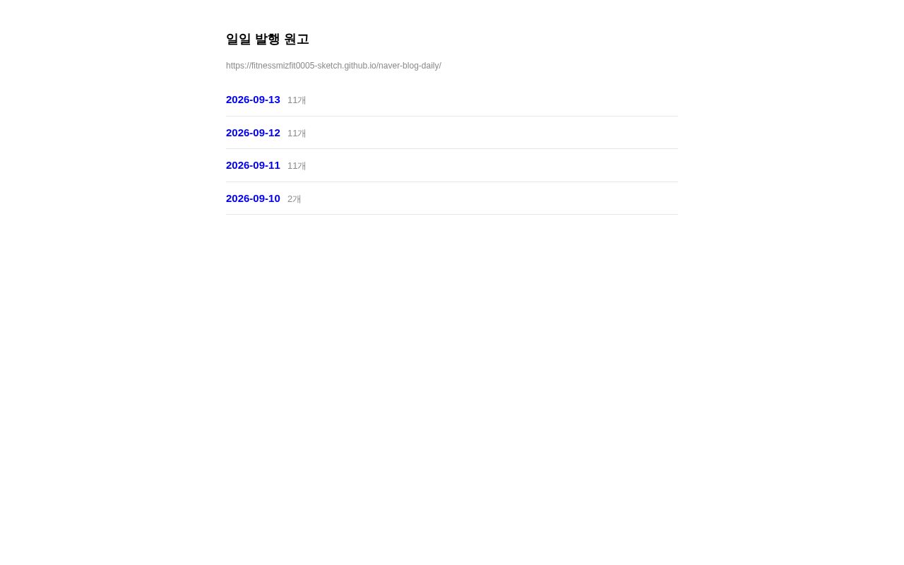 Preview of Naver Blog Daily