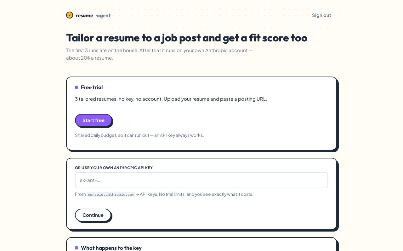 Preview of Resume Agent