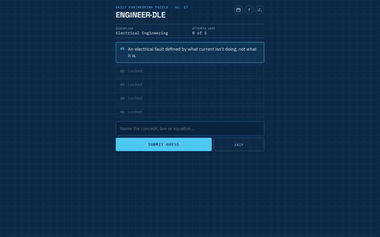 Preview of Daily engineering puzzle inspired by Wordle