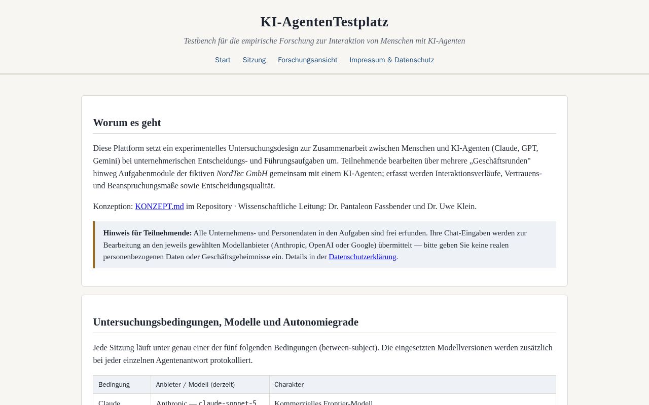 Preview of KI AgentenTestplatz