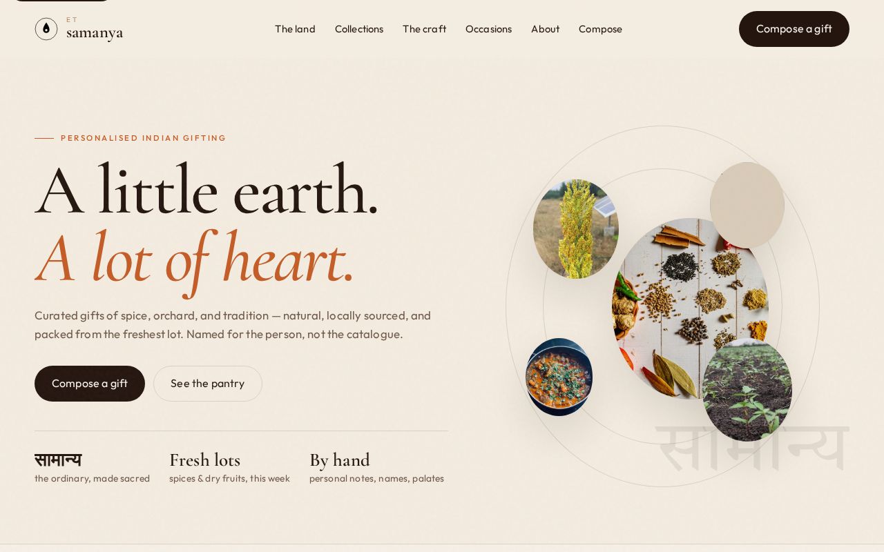 Preview of ET samanya — A little earth. A lot of heart. Personalised Indian gifting.