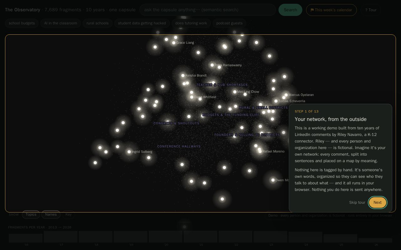 Preview of Observatory Demo