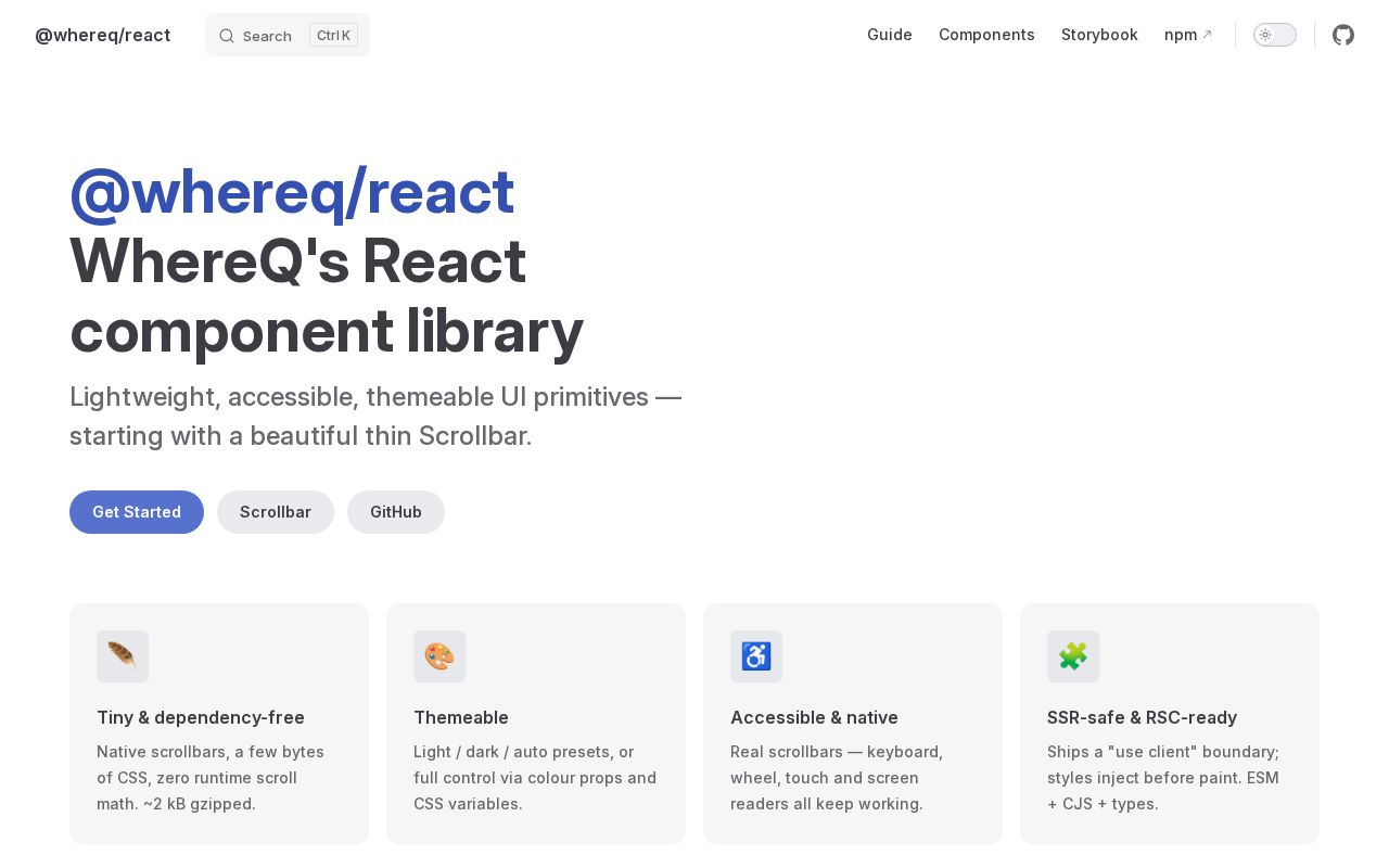 Preview of Whereq React