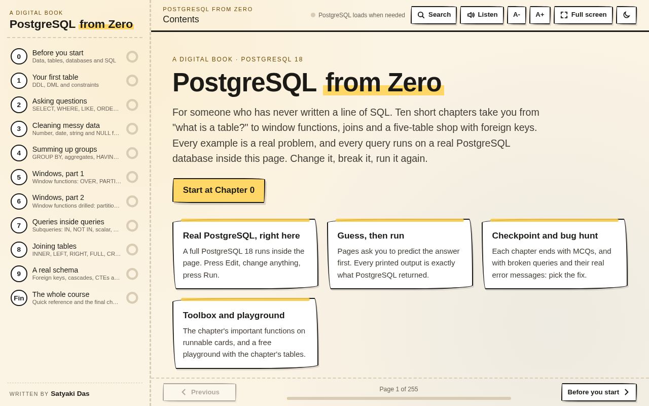 Preview of PostgreSQL From Zero