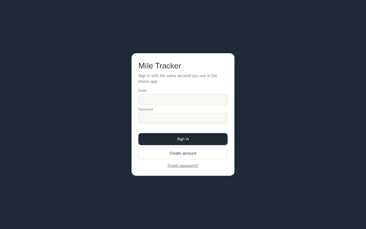 Preview of Mile Tracker