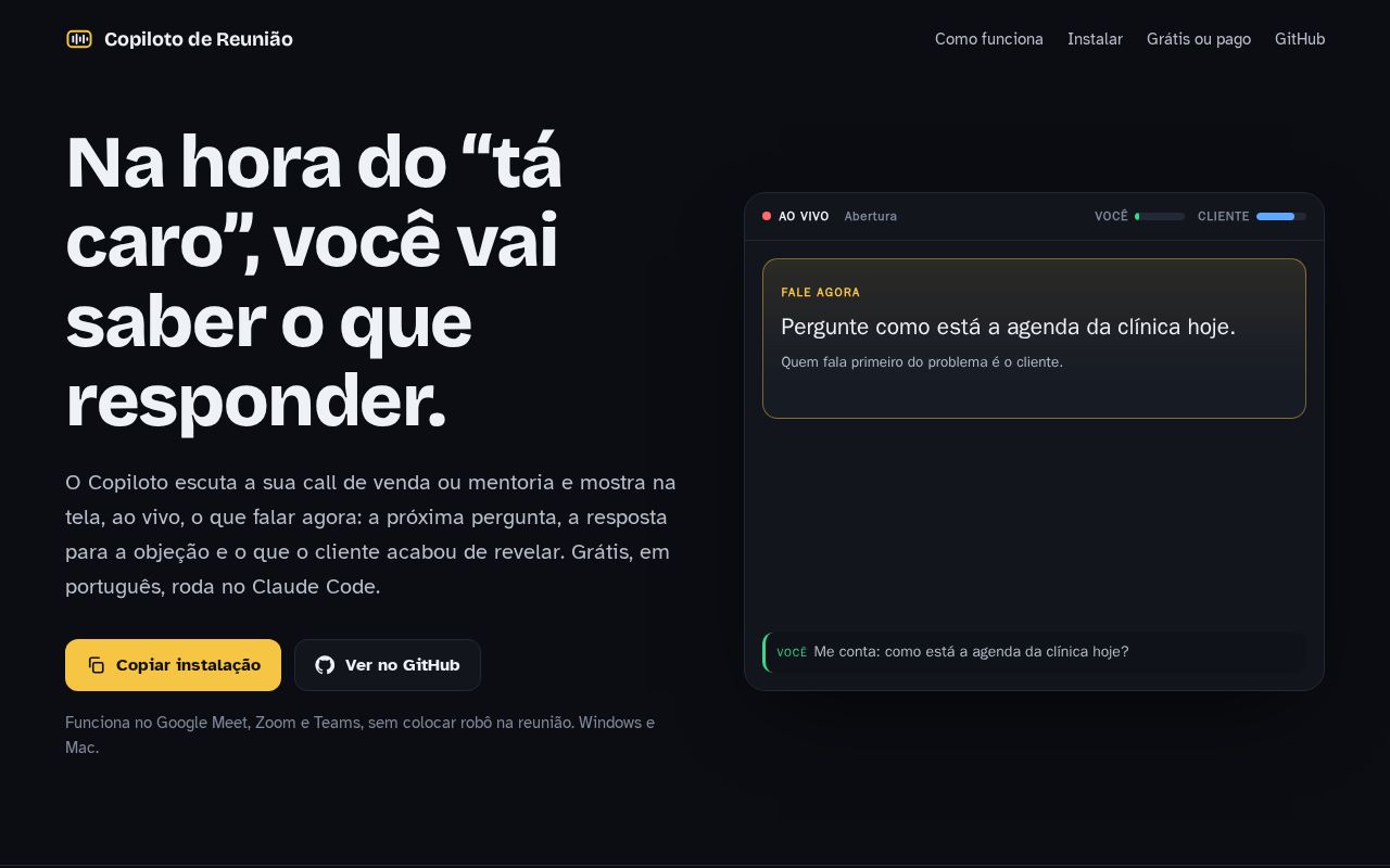 Preview of Copiloto Reuniao