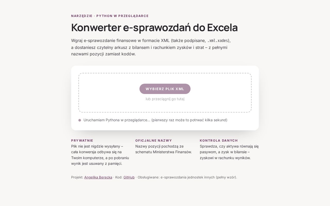 Preview of Konwerter E Sprawozda Xml
