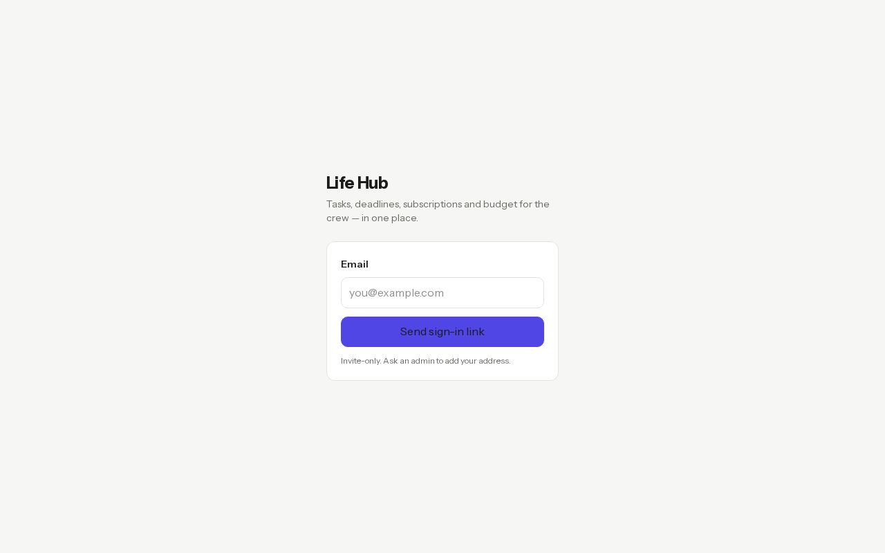 Preview of Life Hub