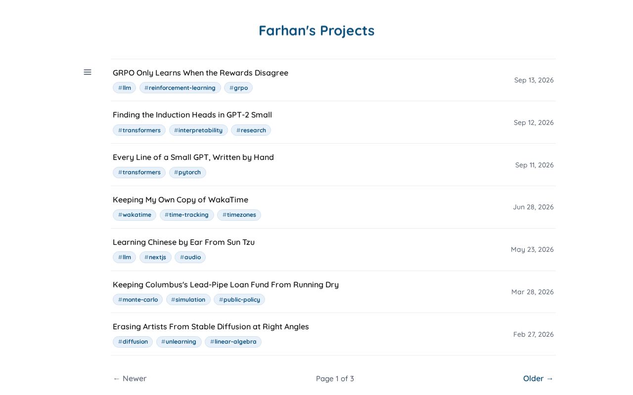 Preview of Projects