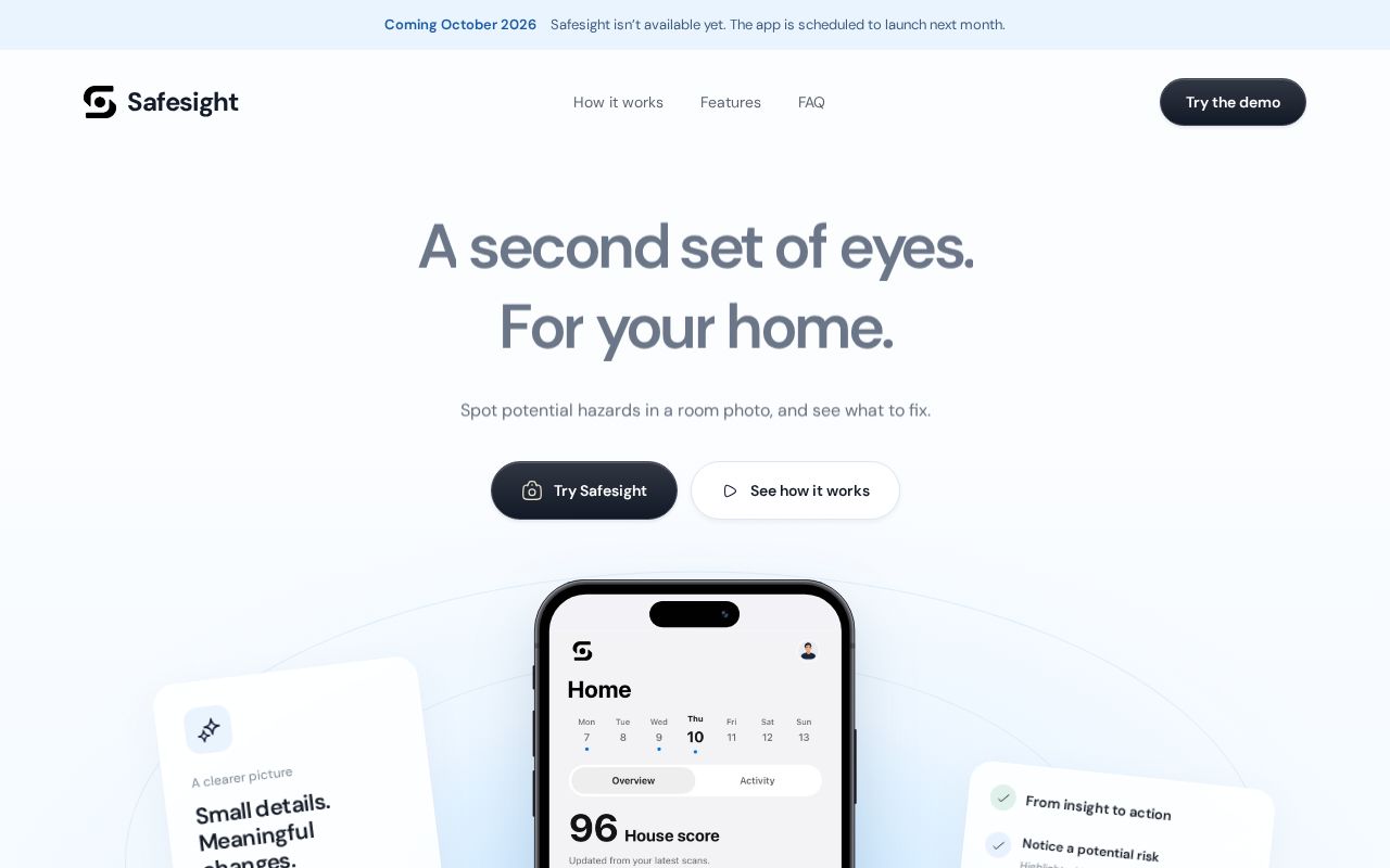 Preview of Safesight Website
