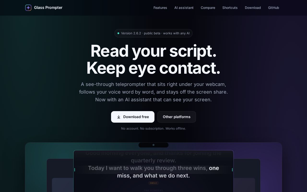 Preview of Glass Prompter