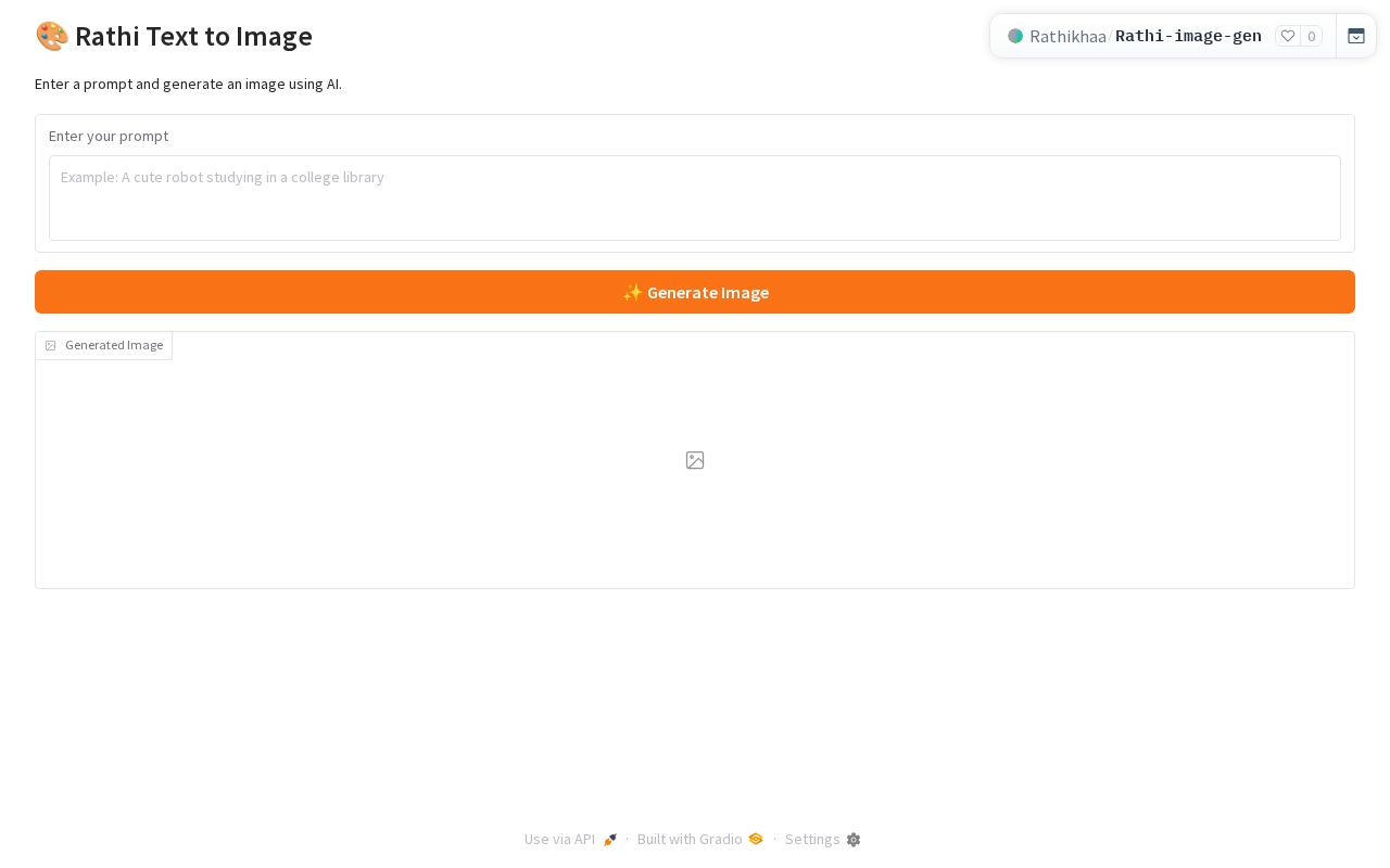 Preview of Rathi Image gen